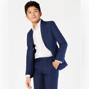 Calvin Klein Boys Navy Blue Blazer & Pants Set